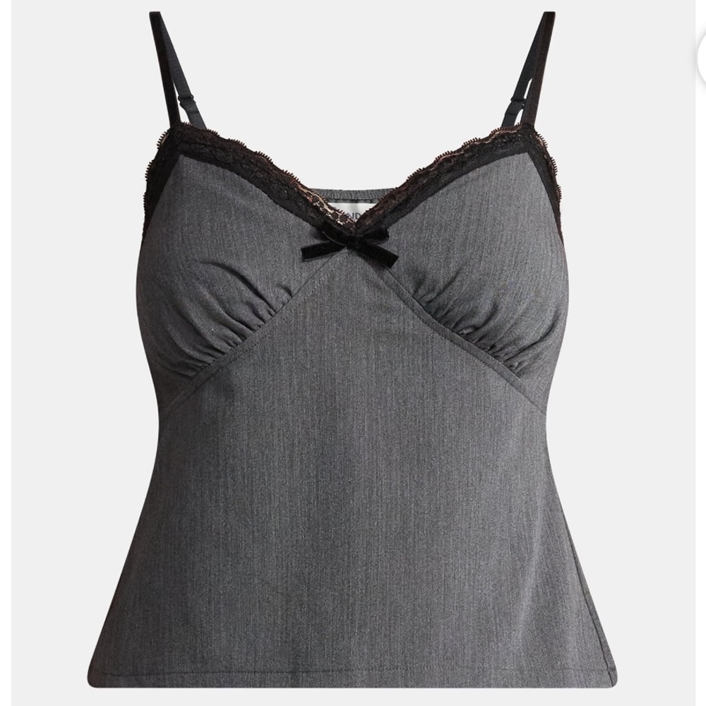 No Boundaries Sweetheart Tank Top with Lace Trim